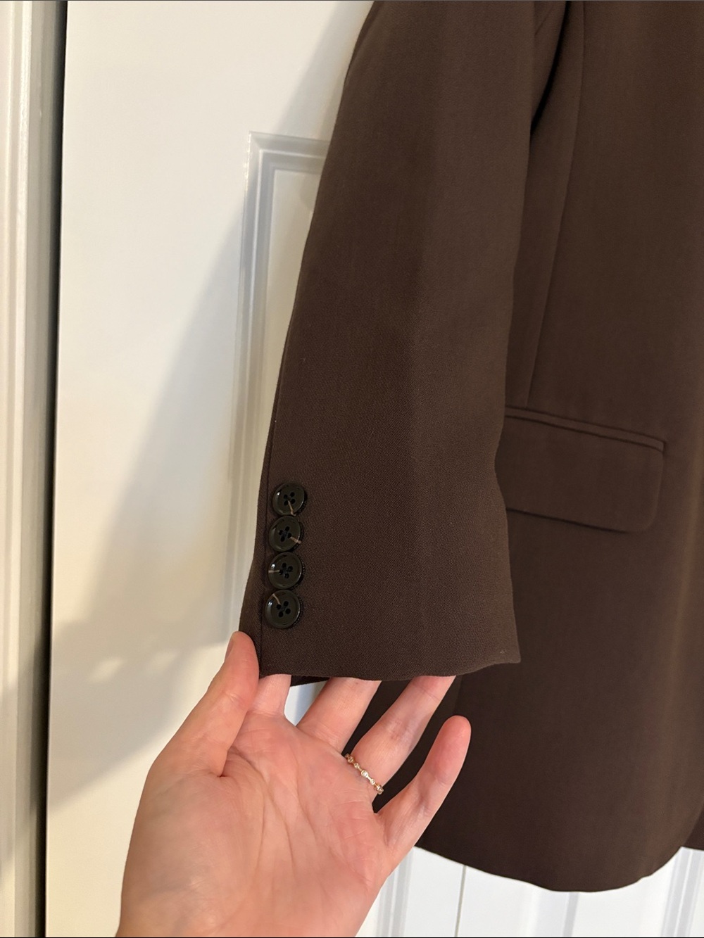 Abercrombie & Fitch Brown Single-Button Women's Blazer - Picture 3 of 5